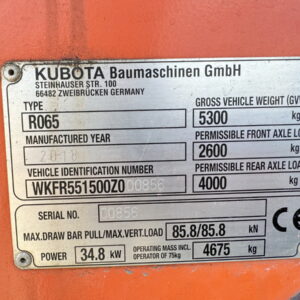 Kobelco Kubota R065 - Image 12