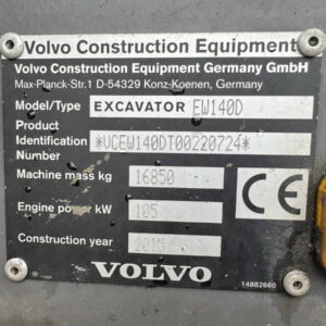 Volvo EW140D New Tyres / CE Certified - Image 19